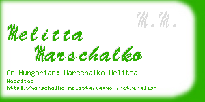 melitta marschalko business card